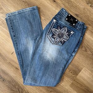 womens miss me signature rise boot cut jeans